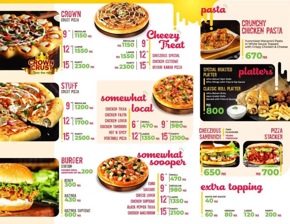 Cheezious Rawalpindi Menu