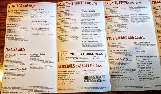 99 Restaurant Menu with Pricing & Deals 2025